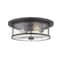 Z-Lite Savannah 3 Light Flush Mount, Bronze & Clear 462F16-BRZ - alternate 3